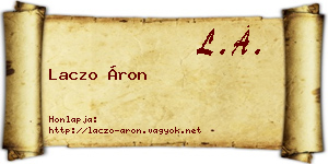 Laczo Áron névjegykártya